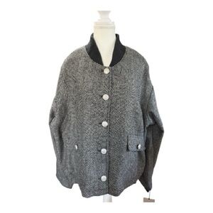 Bagatelle Collection Women’s Herringbone Button Front Jacket – Size 2X